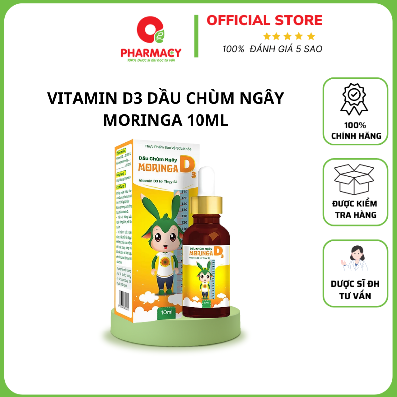 Vitamin D3 Dầu chùm ngây Moringa 10ml