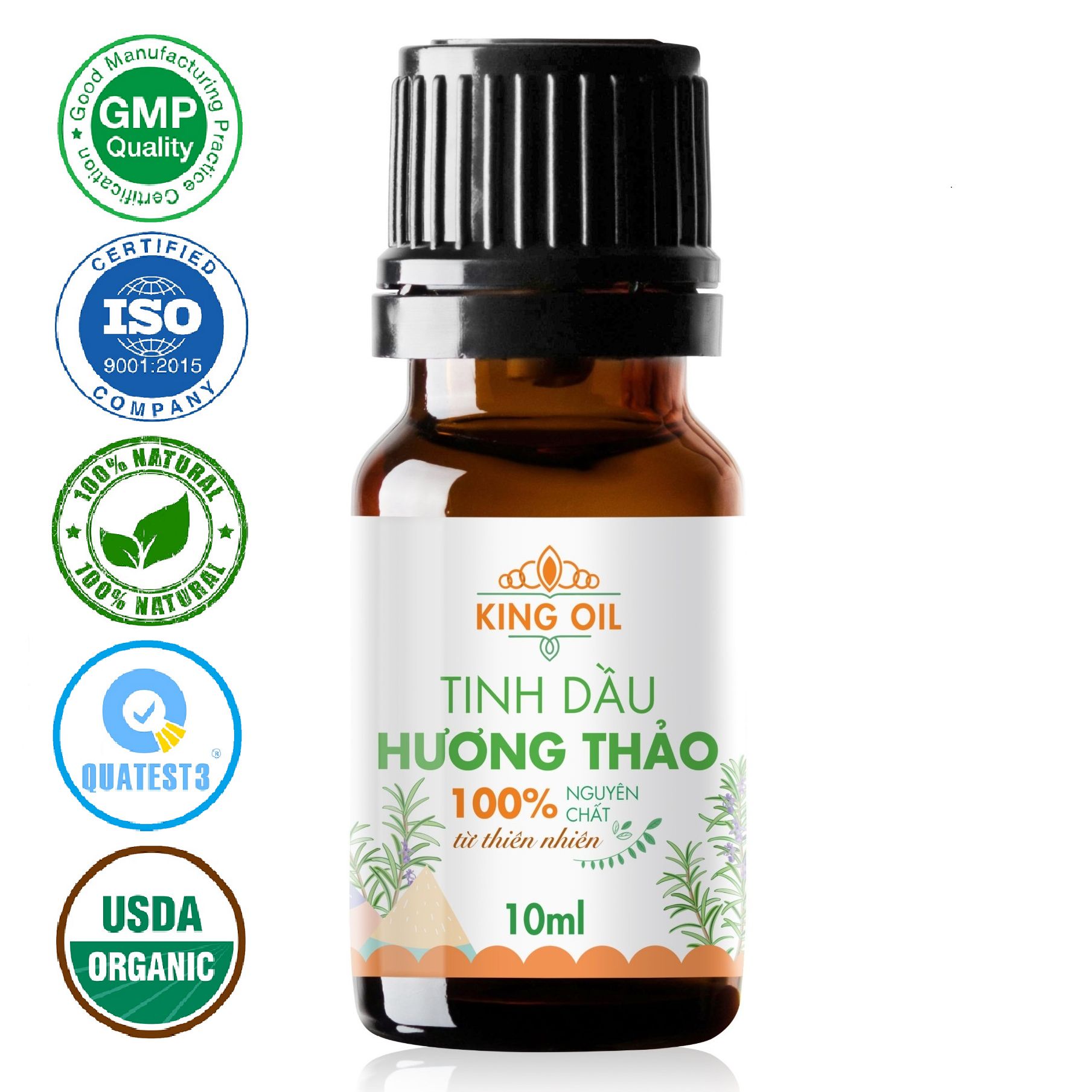 Tinh dầu Hương Thảo nguyên chất từ thiên nhiên, thơm phòng, xông phòng, thư giản, đuổi muỗi, khử khuẩn, dưỡng tóc - KingOil