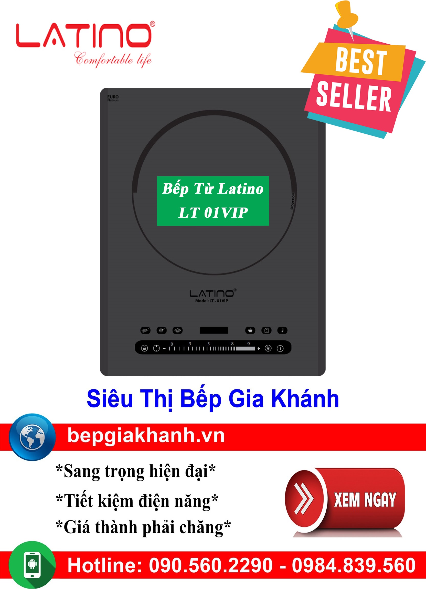 [HCM]Bếp từ đơn Latino LT 01VIP, bếp từ, bếp điện từ, bếp từ đôi, bếp điện từ đôi, bếp từ giá rẻ, bếp điện từ giá rẻ, bếp từ đơn, bep tu don, bep tu
