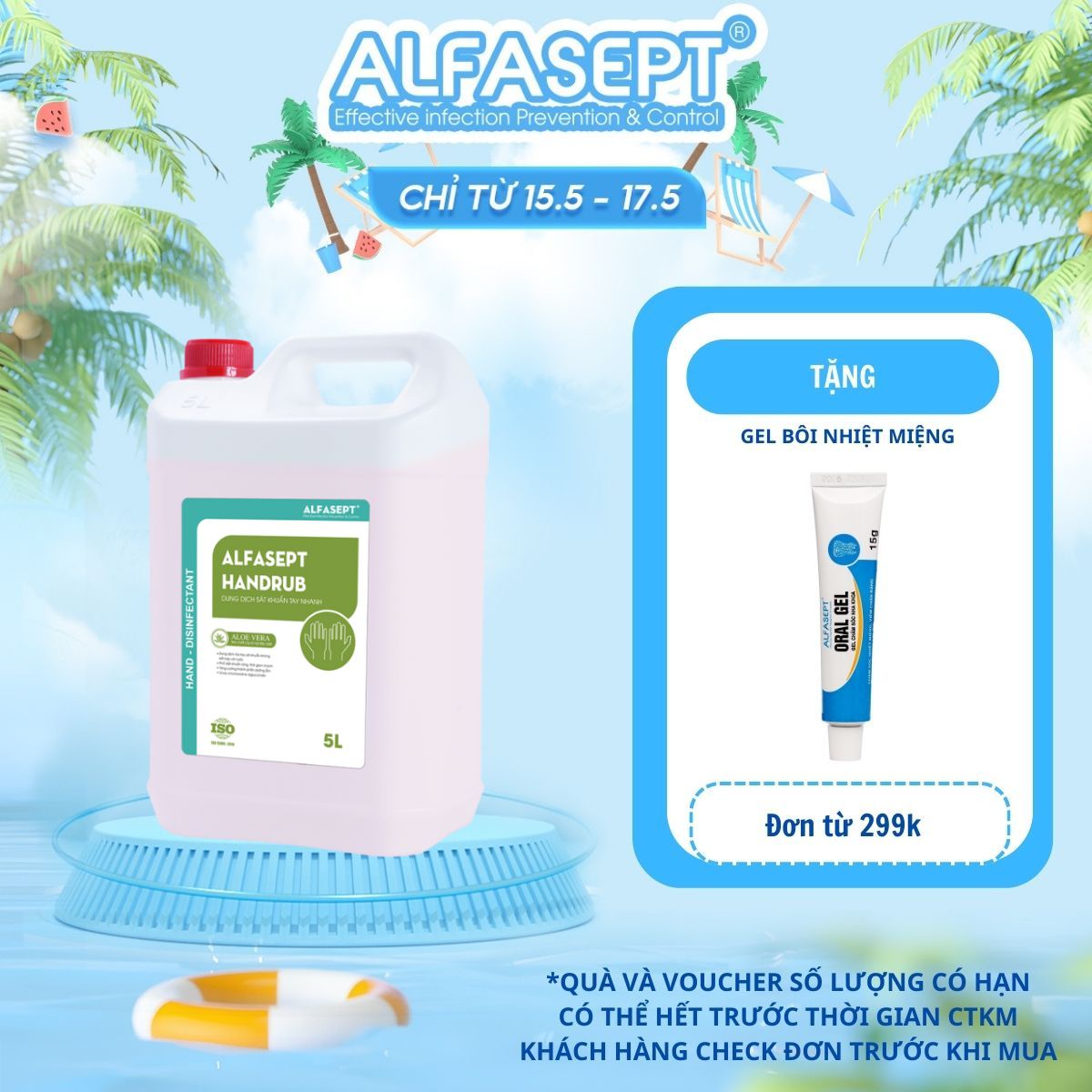 Dung Dịch Rửa Tay Sát Khuẩn Alfasept Handrub 5L - Nước rửa tay nhanh, nước rửa tay khô diệt khuẩn (Có hỗ trợ hóa đơn VAT)