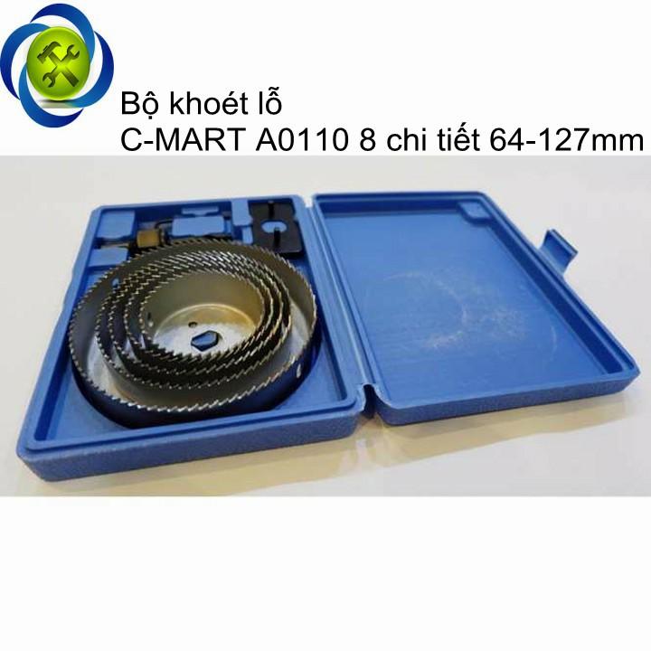 Bộ khoét lỗ c-mart a0110 8 chi tiết 64-127mm