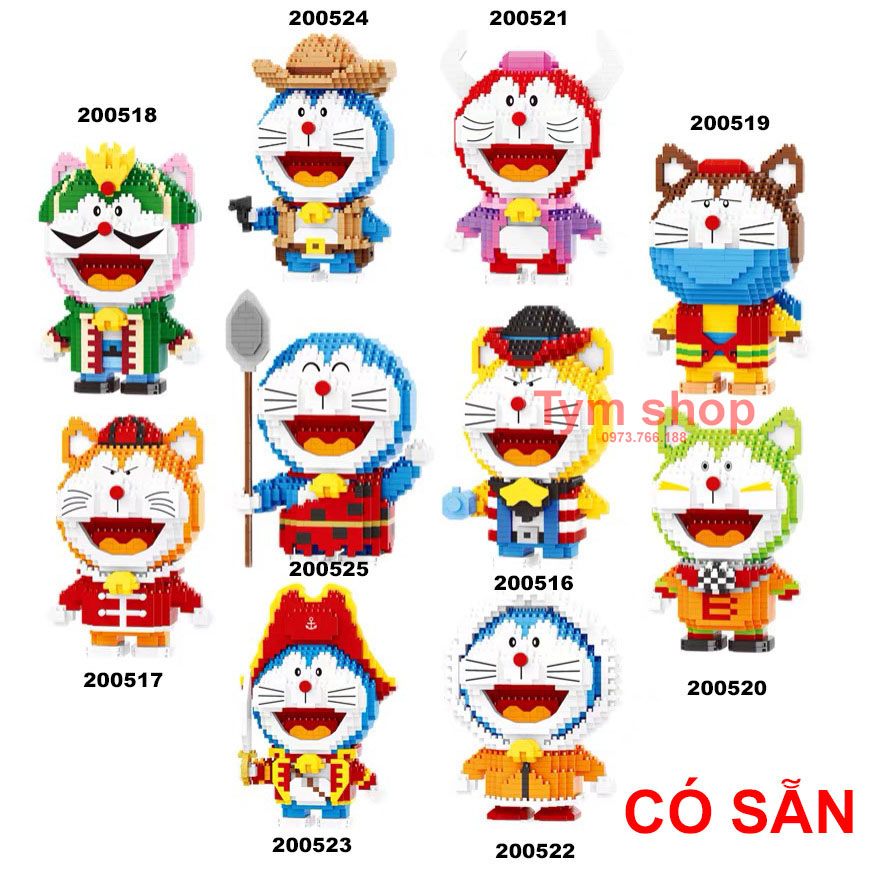 Le go doremon đồ chơi xếp hình Doremon Nanoblocks Mẫu nano blocks cho bé trai và bé gái