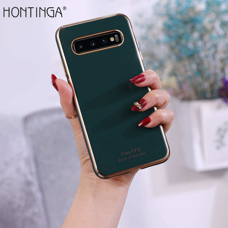 Honinga dành cho samsung galaxy s10 s10 plus ốp s10e ốp điện thoại samsung s10 e mạ laser màu trơn thời trang ốp tpu mềm ốp lưng bảo vệ điện thoại ốp chống rơi