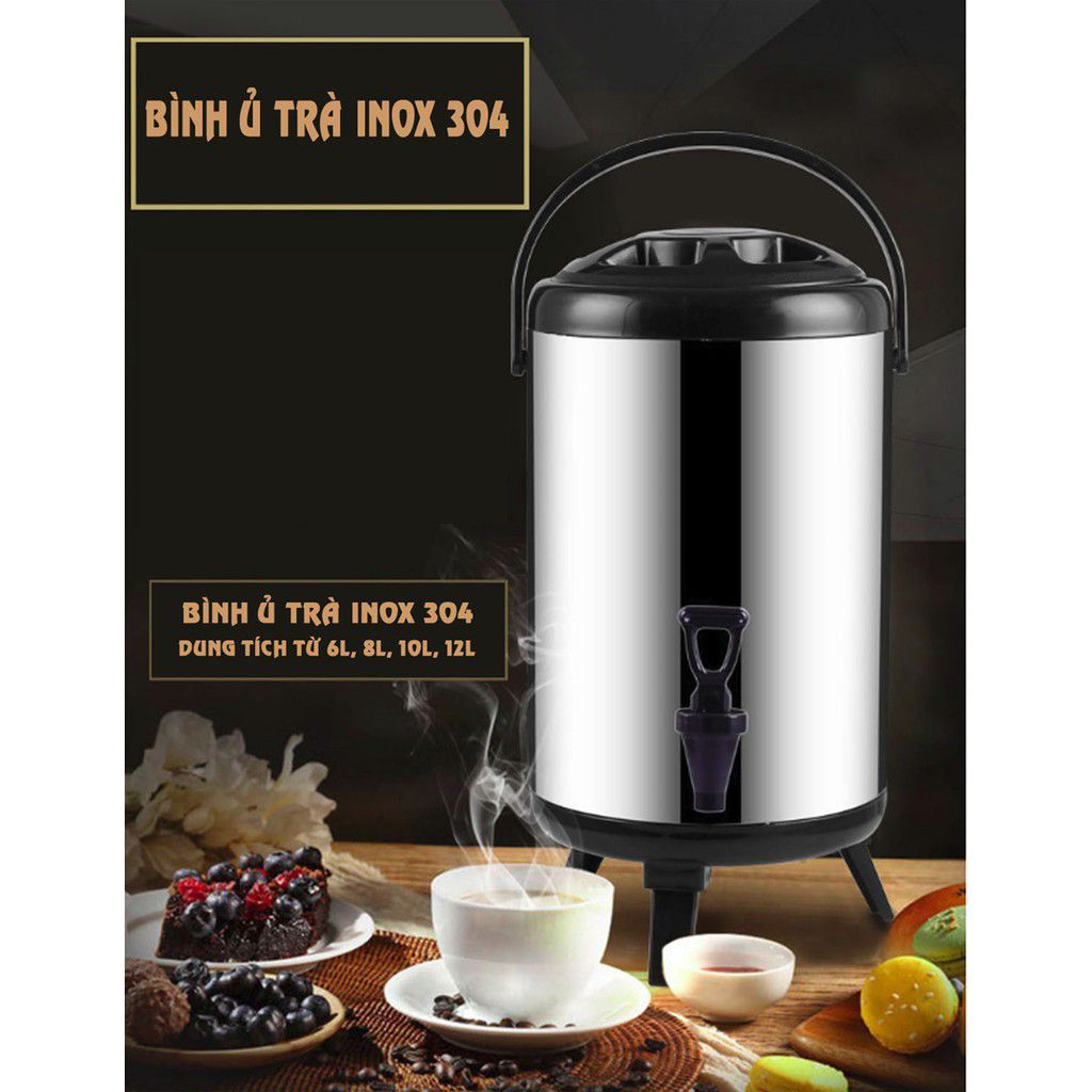 Bình ủ trà bình giữ nhiệt inox 304 độ giữ nhiệt 12h.