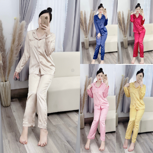 Bộ pijama viền bèo quần dài - áo dài