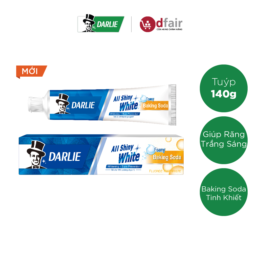 Kem đánh răng darlie all shiny white _ baking soda 140g
