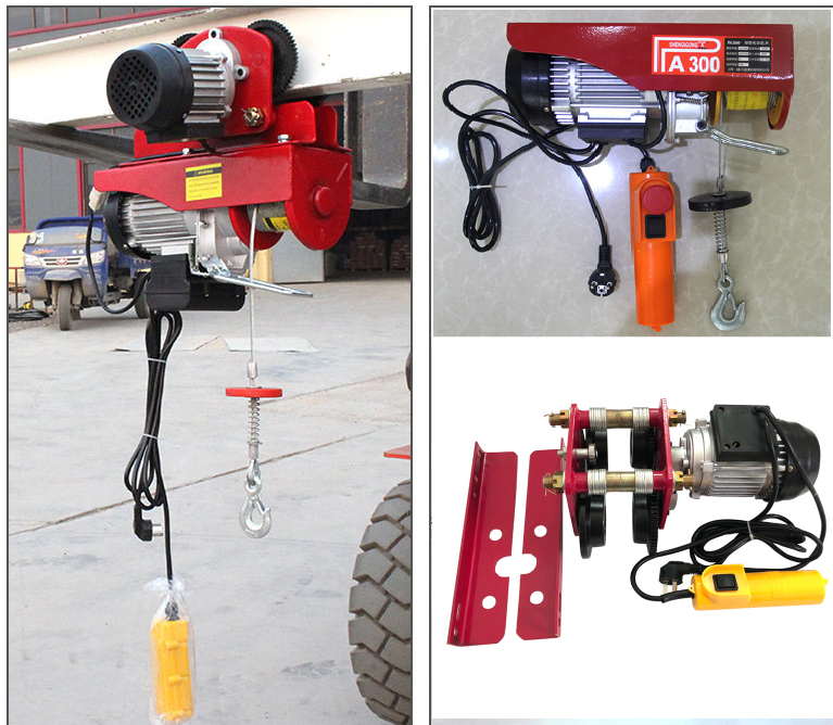 Combo Tời điện PA300 + Rùa tời di chuyển trên cao 1 tấn dùng điện 220v