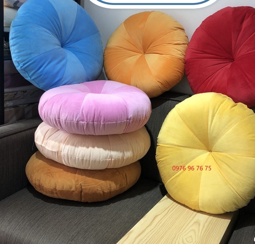 Đệm Ngồi Bệt Bí Ngô Hình Tròn Kiểu Dáng Sang Trọng ( 45cm x 45cm)