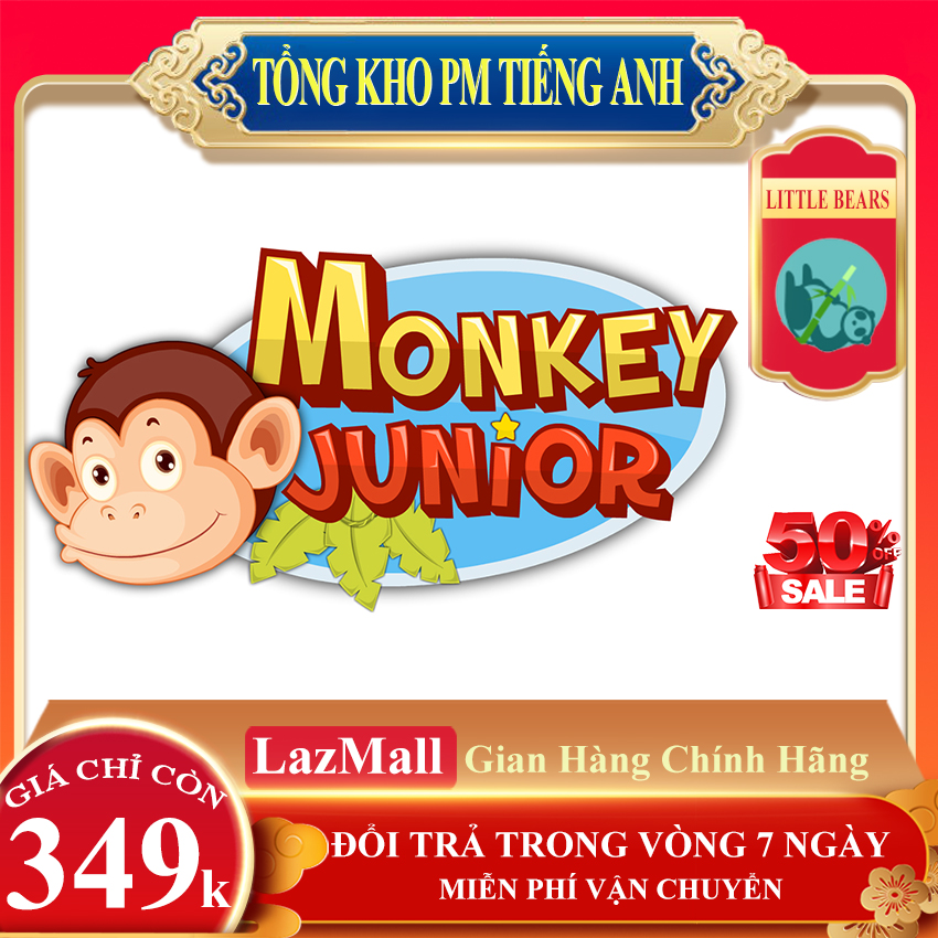 Monkey junior trọn đời / monkey junior một năm, phần mềm học tiếng anh giúp bé có vốn từ vựng phong phú qua hình ảnh tương tác, gói học trọn đời monkey, gói học một năm monkey