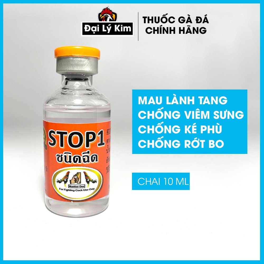 Thuốc trị tang gà đá Stop1 chai 10ml nhập khẩu chính hãng Thái Lan + trị tang gà đá trị tang cho gà đá thuốc trị tang cho gà đá trị tan gà đá