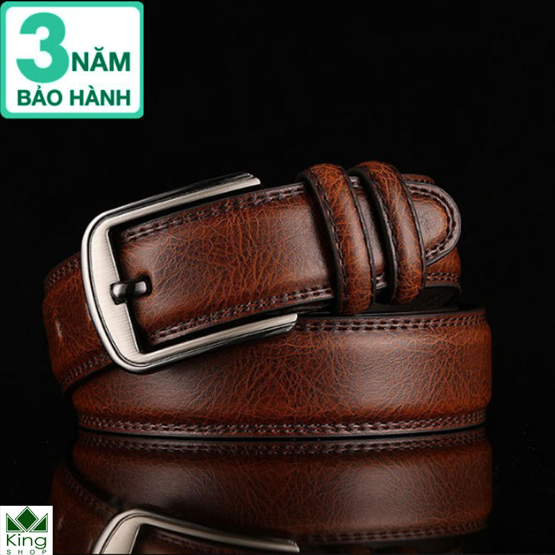 HOÀN TIỀN 15% - [HCM]Thắt Lưng Dây Nịt Nam Da Bò 2 Lớp Khóa Kim - Đồ Da Kingshop