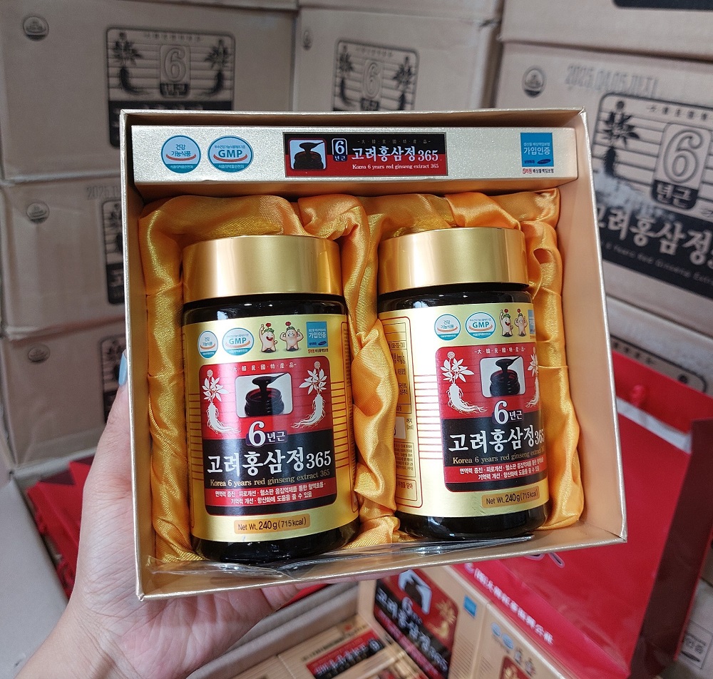 Cao hồng sâm hộp 2 lọ hàn quốc 6 năm tuổi 365