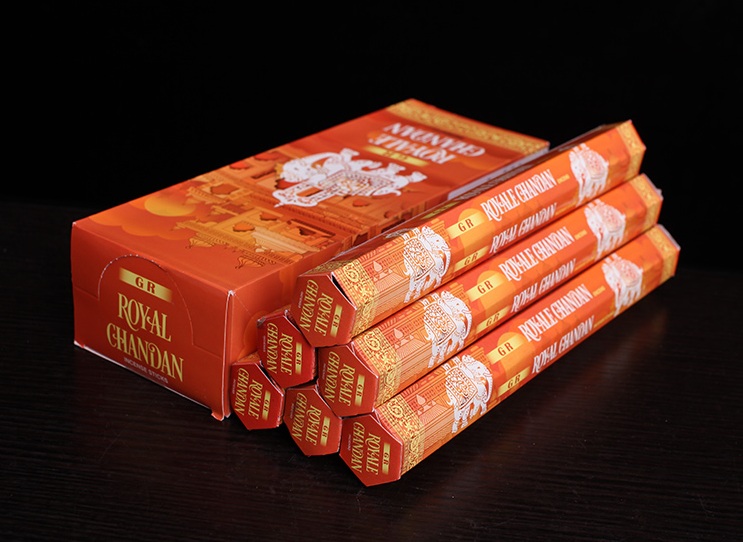 Nhang ấn độ royal chandan lốc 6 hộp nhỏ 20thanh cao 23cm