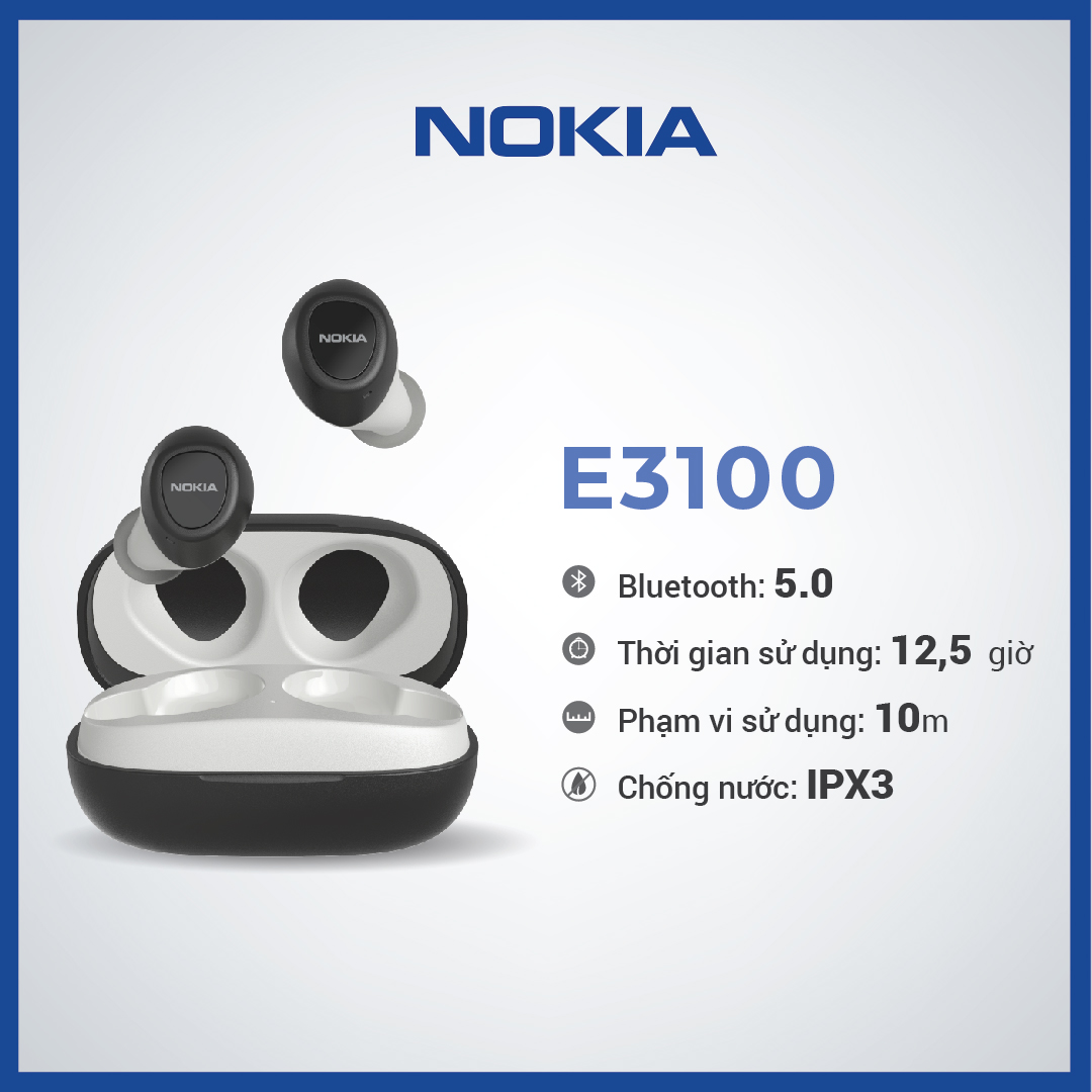 Tai Nghe Bluetooth 5.0 Không Dây E3100 Chống nước IPX3 - Hàng chính hãng