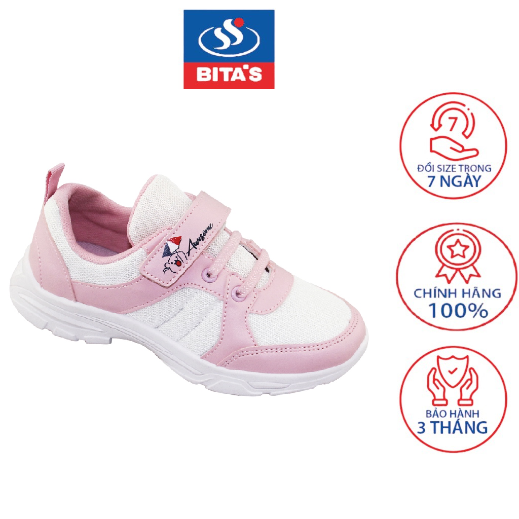 Giày thể thao bé gái bitas màu trắng - gvbg.94