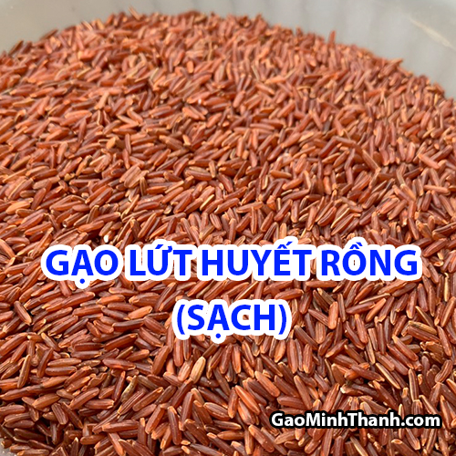 Gạo Lứt Đỏ ( Huyết Rồng) - hạt dài đỏ giàu dinh dưỡng tốt cho sức khỏe - túi PE 1kg