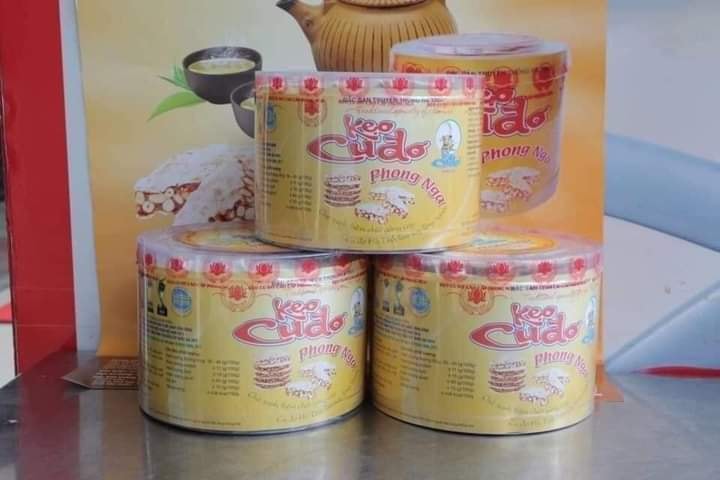 Đặc sản kẹo cu đơ phong nga, loại 800g combo 2 hộp 10 tấm