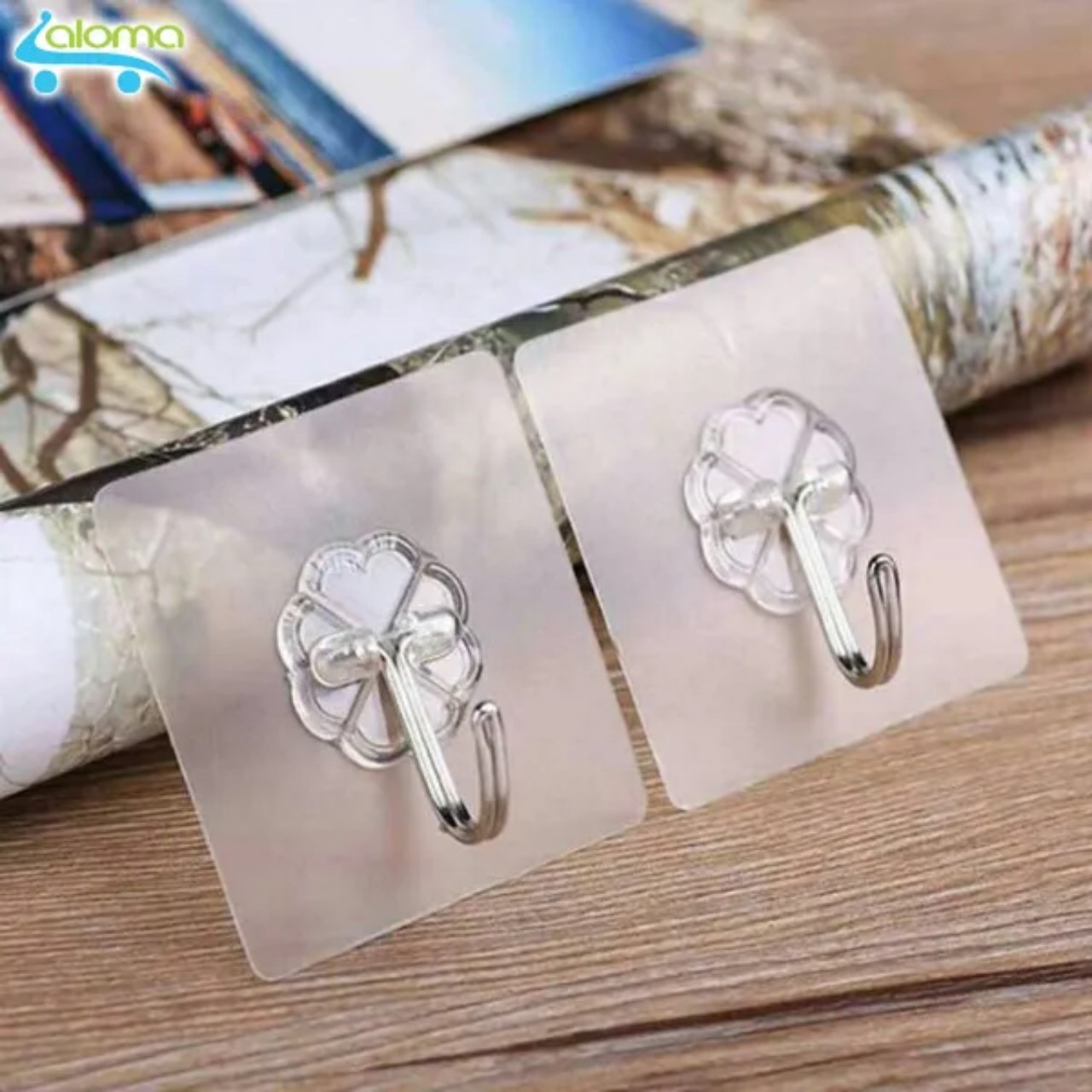 Móc dán dính tường siêu chắc tải trọng 5kg treo dụng cụ nhà bếp đồng dùng phòng tám