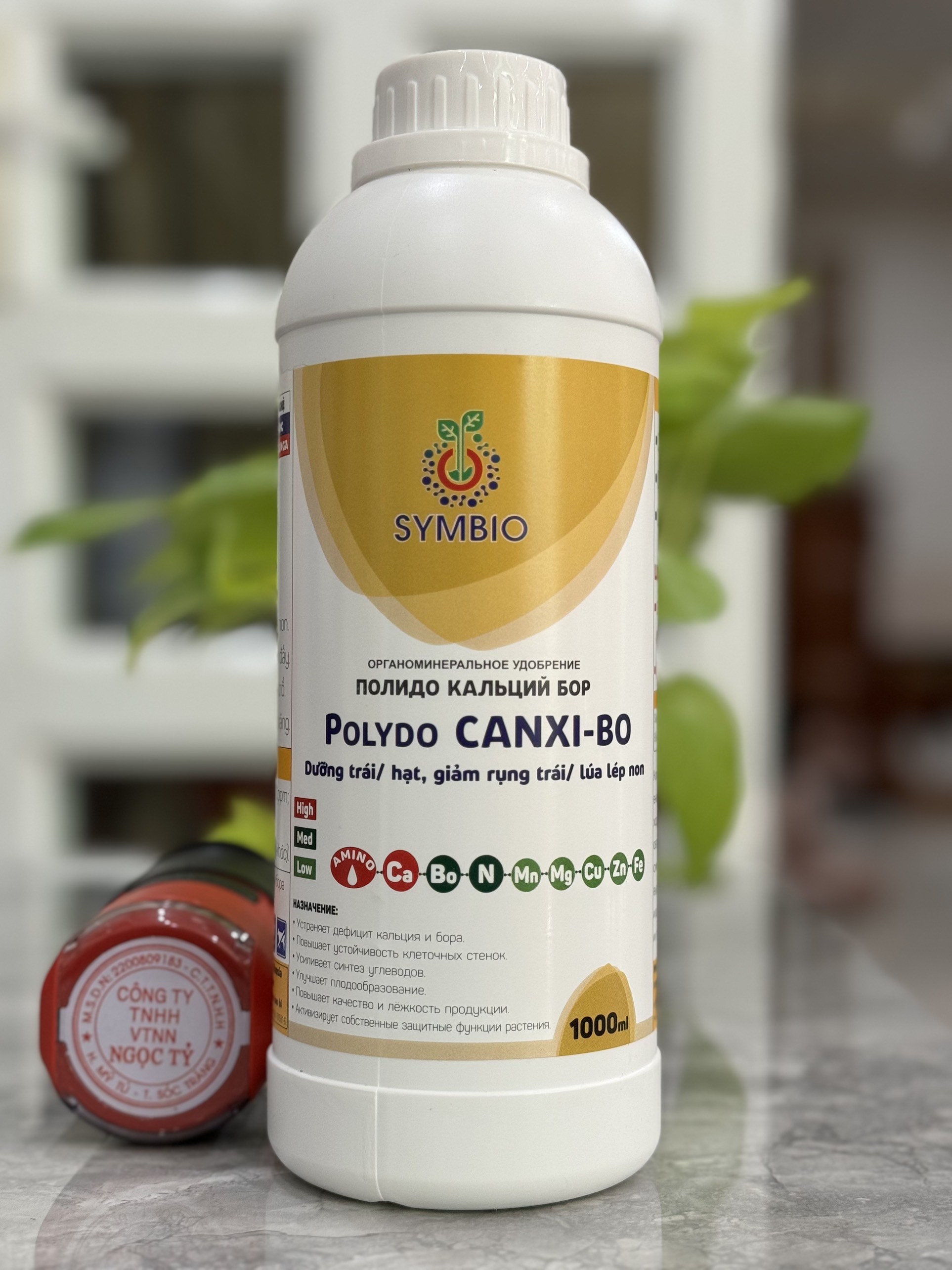 Phân bón hữu cơ polydo canxi - bo sinh học của symbio 1000ml