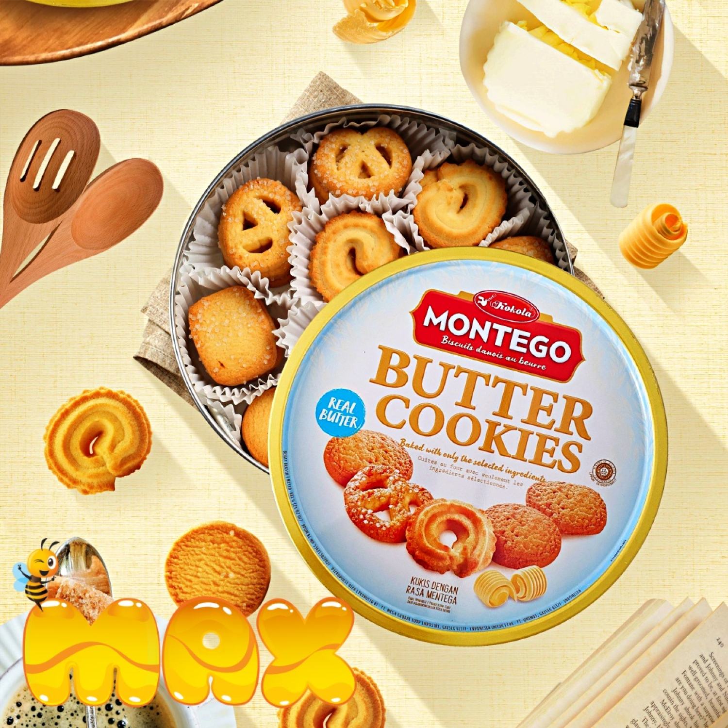 Bánh Quy Bơ Montego, Bánh Quy Kokola Montego Butter Cookies 340gr Mẫu Mới