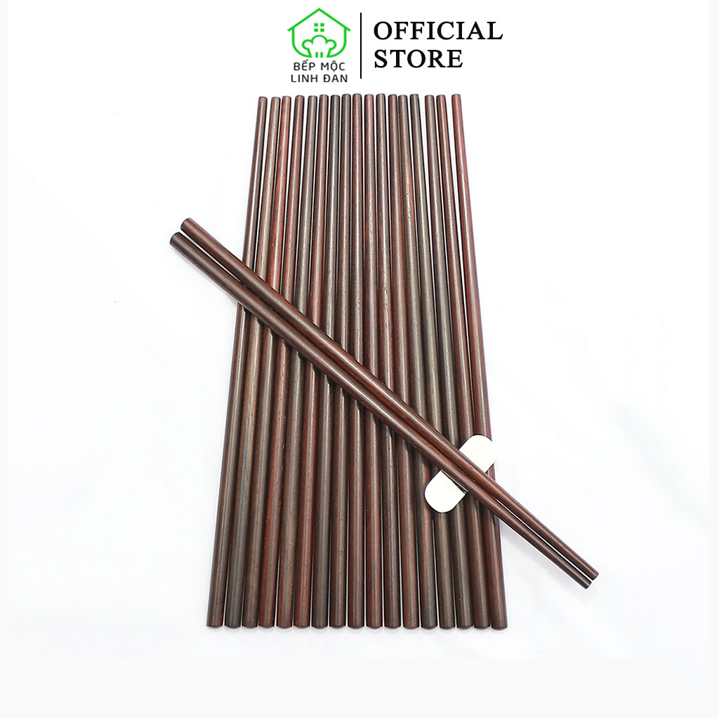 Đũa Gỗ Trắc Việt Nam Tự Nhiên Siêu Sạch HAHANCO CTL701TT Bộ 10 Đôi
