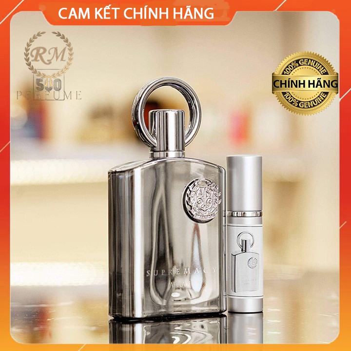 Nước hoa nam thơm lâu mùi nhẹ Afnan Supremacy Silver edp, nước hoa chính hãng hương hoa cỏ gỗ đem lại sự nam tính hấp dẫn cho nam dung tích 5ml/ 10ml/ 20ml