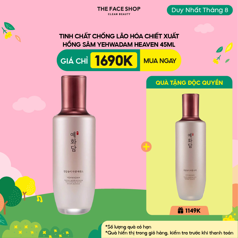 Tinh Chất Chống Lão Hóa Da THEFACESHOP Heaven Grade Ginseng Rejuvenating Serum 45ml