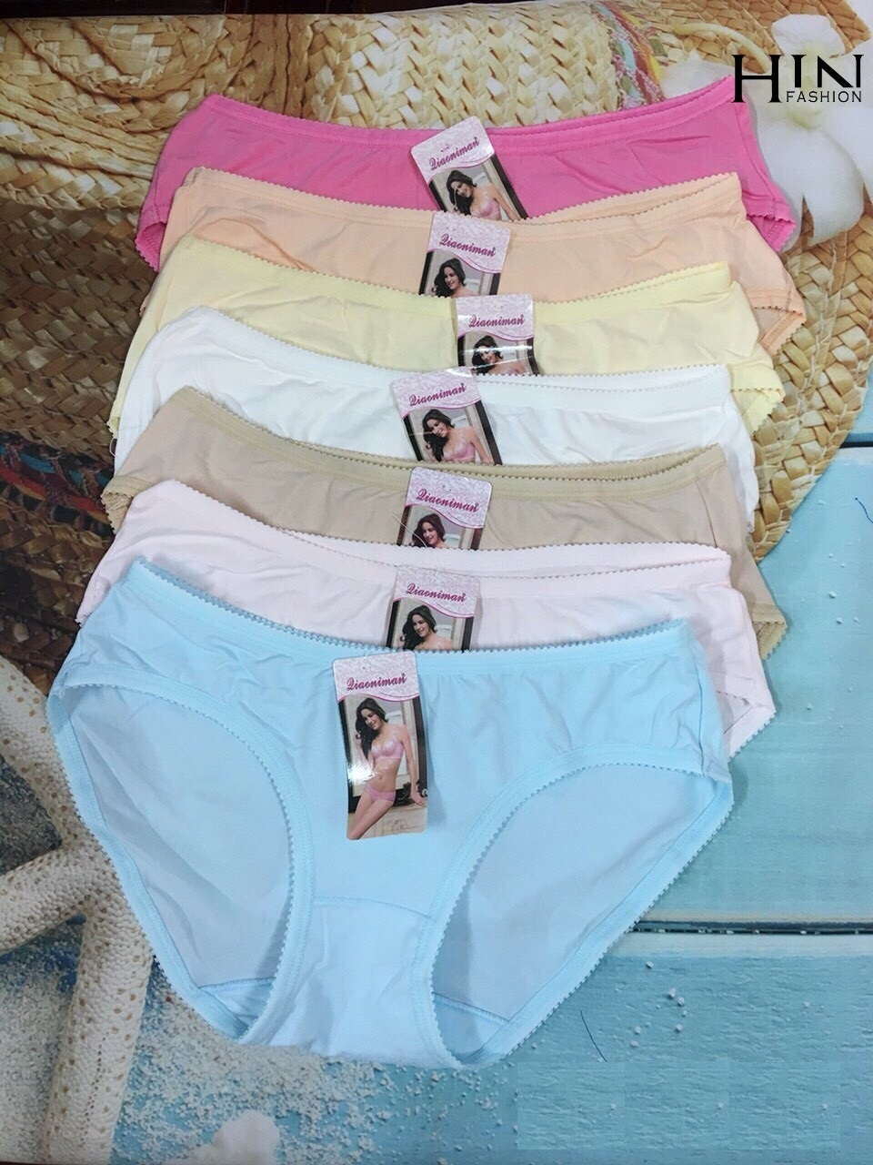 Combo 5 quần lót nữ cotton siêu mịn mát - chất liệu thấm hút và co giãn 4 chiều tốt - quần chíp nữ - quần sịp nữ - HIN Fashion N07