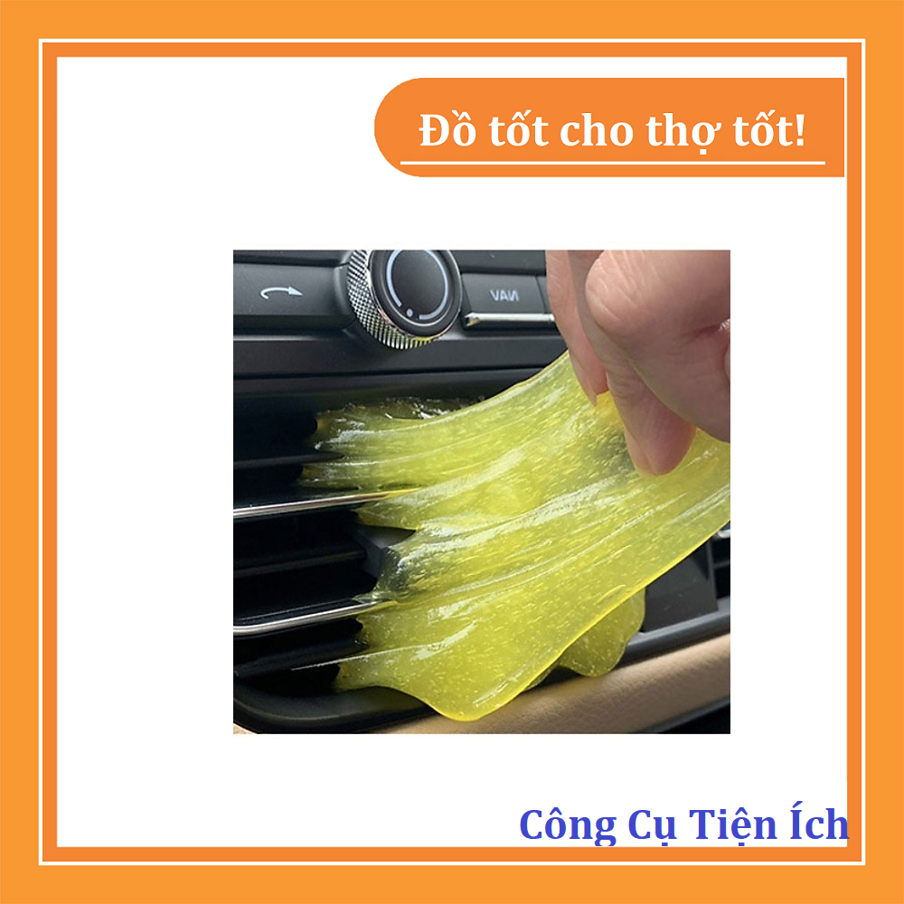 Gói silicon - bùn dẻo lau bụi, vệ sinh nội thất ô tô, làm sạch bàn phím, khe cửa sổ... gói 70g