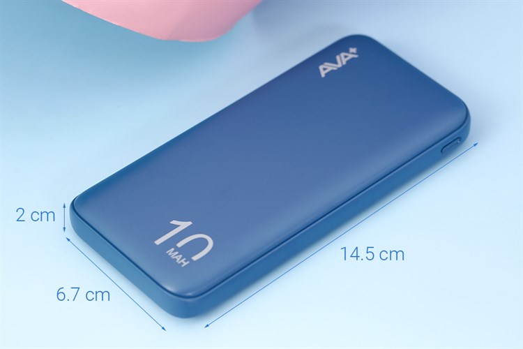 Pin sạc dự phòng polymer 10000mah type c ava+ pj jp260 navy hàng like new chính hãng 100% bảo hành 12 tháng