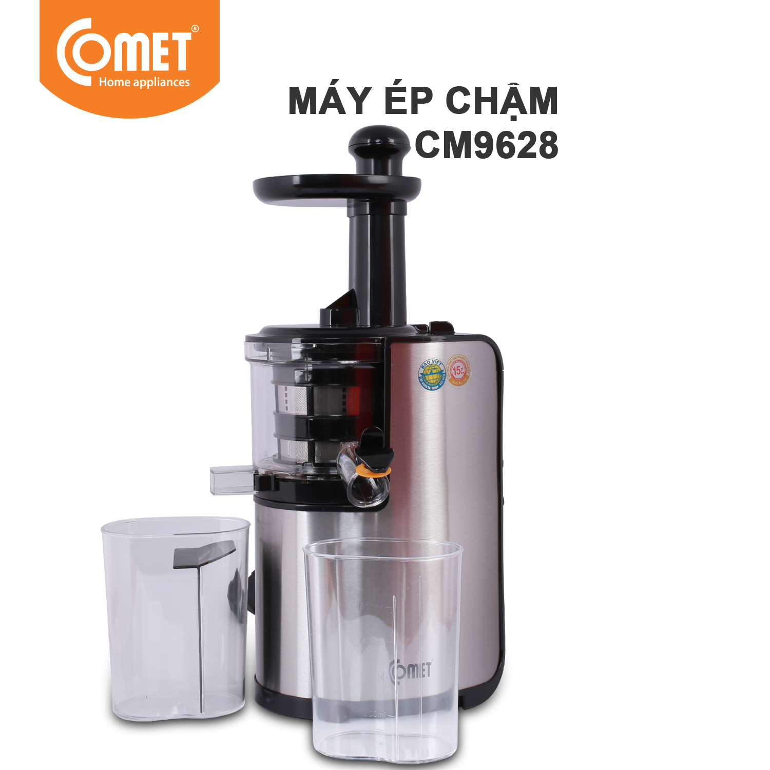 Máy Ép Chậm Comet CM9628 (200W) - Xám - Hàng Chính Hãng