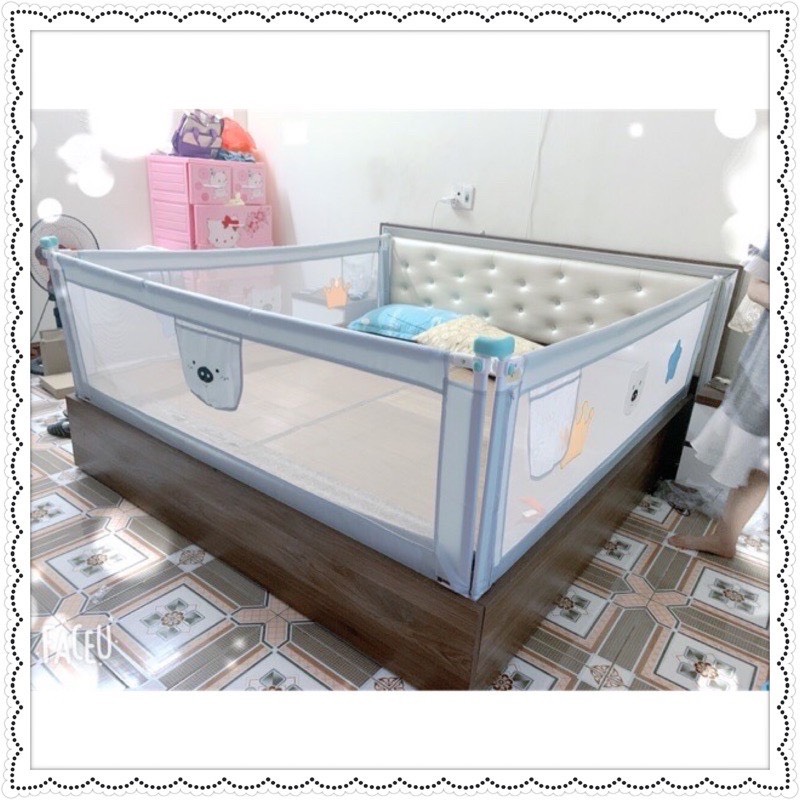 Thanh chắn giường BabyShark bản cao cấp nâng hạ từng bên, bảo hành 12 tháng từ nhà sản xuất