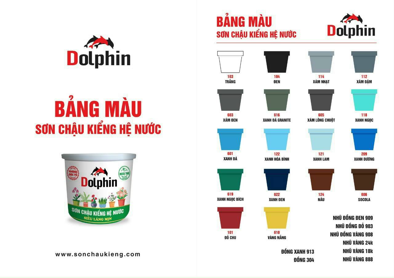 Sơn Chậu Kiểng Dolphin Hệ Nước