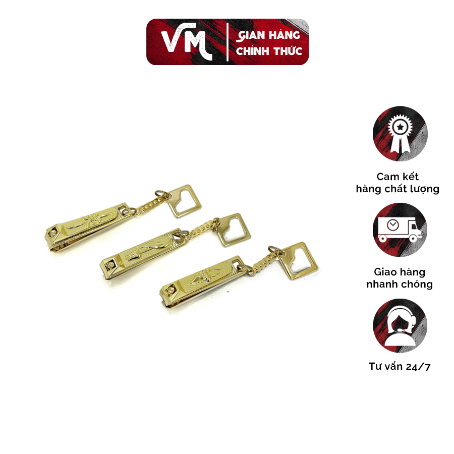 Bấm cắt móng tay mini mạ vàng có móc treo