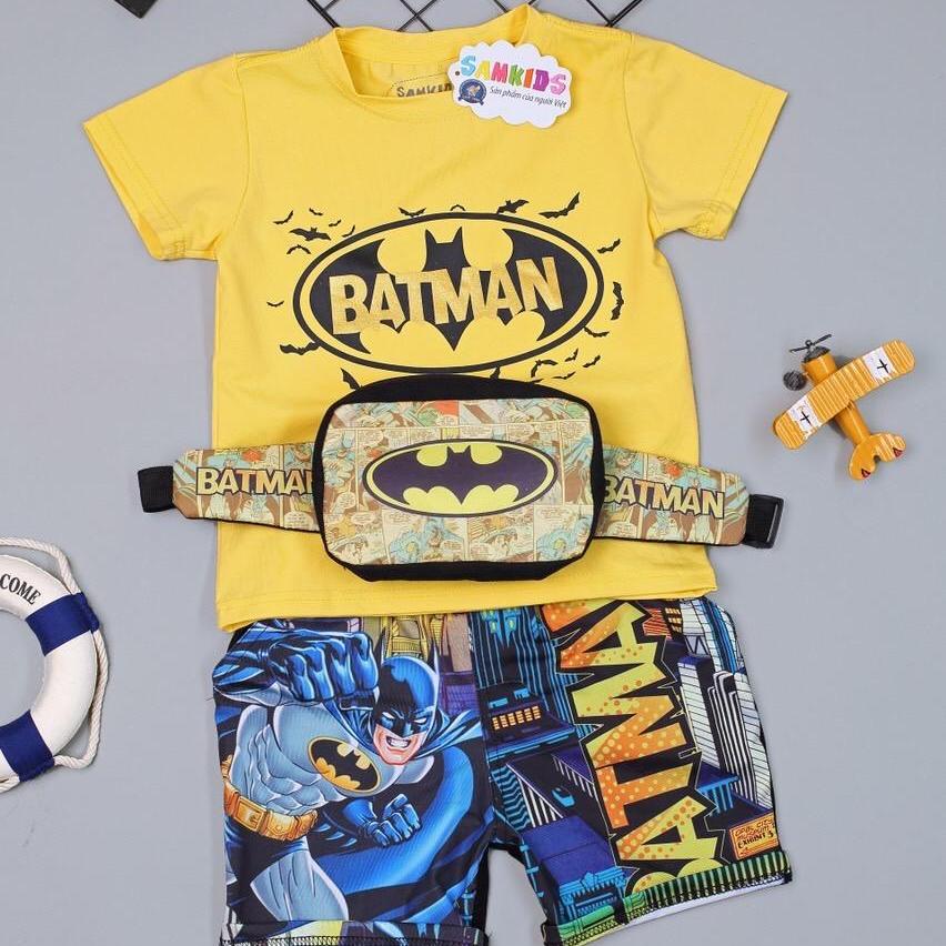 Bộ đồ siêu nhân batman lửng kèm túi đeo cho bé 11-30kg