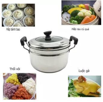 NỒI HẤP 2 ĐÁY HOÀNG GIA INOX 304