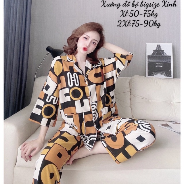Đồ bộ bigsize dài cánh dơi lập thể sang chảnh cho nữ 50-90kg