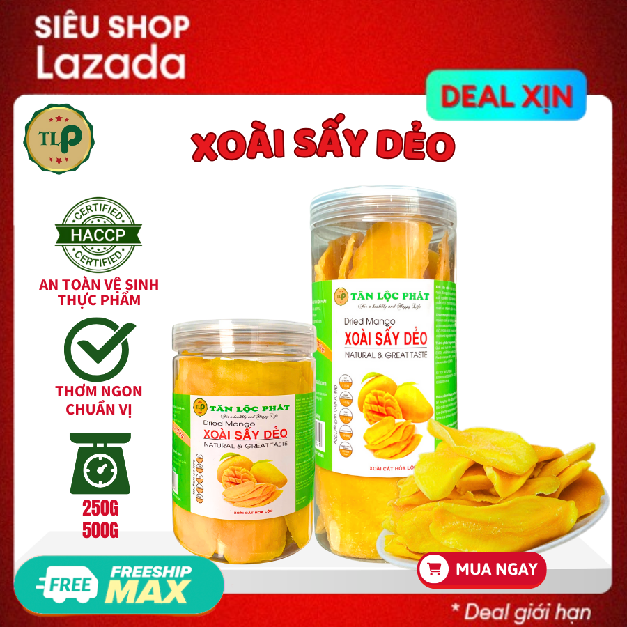 XOÀI SẤY DẺO TÂN LỘC PHÁT Đồ ăn vặt yêu thích