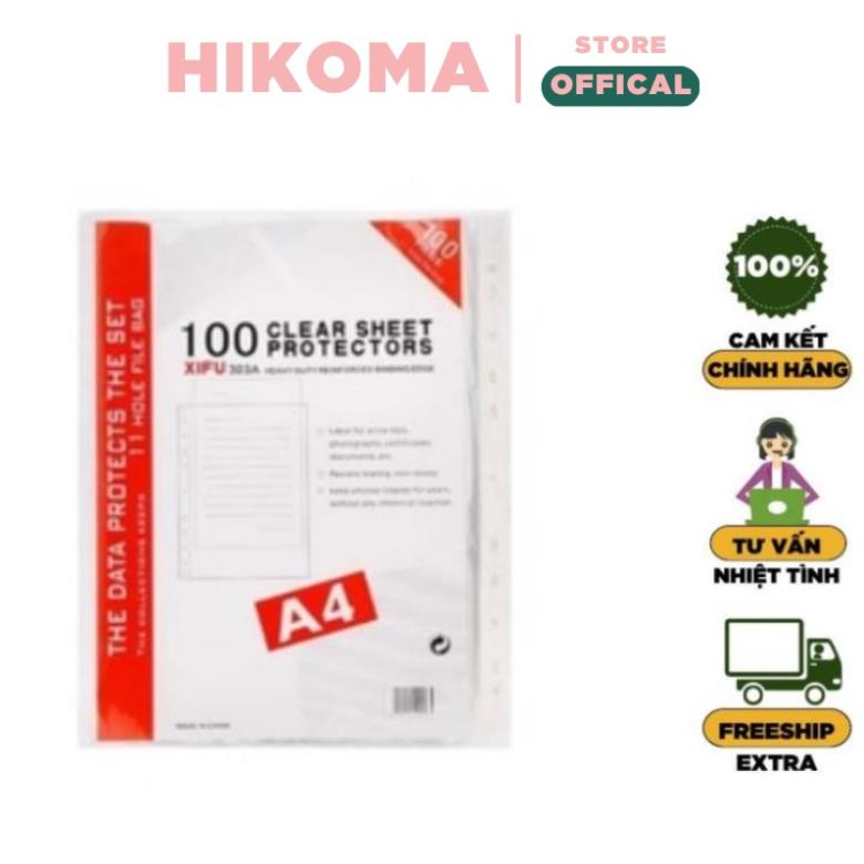 Tệp 1000 túi đựng tài liệu sơ mi đục lỗ xifu 303a giá rẻ - a4 dùng cho văn phòng - hikoma store
