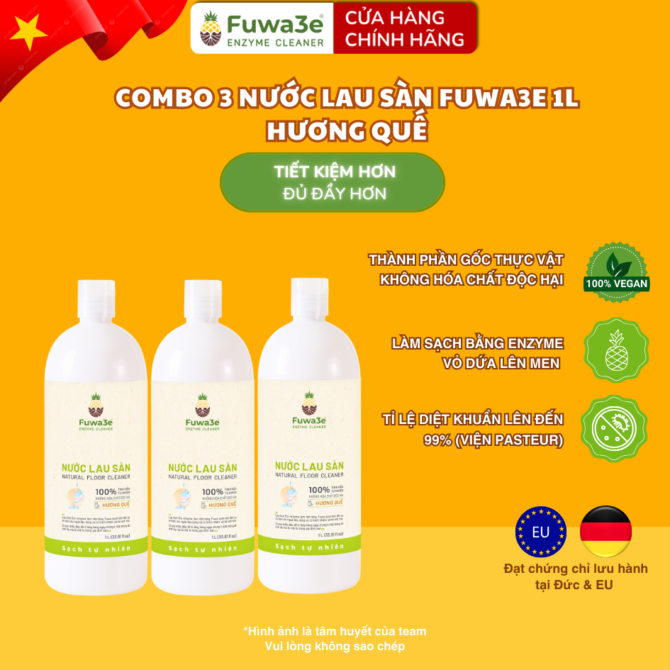 Water mop floor Organic Bio Enzyme pineapple Fuwa3e 1L incense lemon/cinnamon - 5