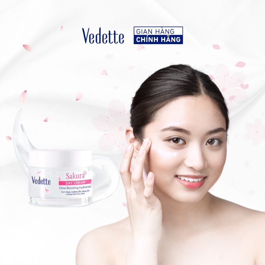 Kem ngày Dưỡng Ẩm Sáng Da Vedette Hương Hoa anh đào 50ml