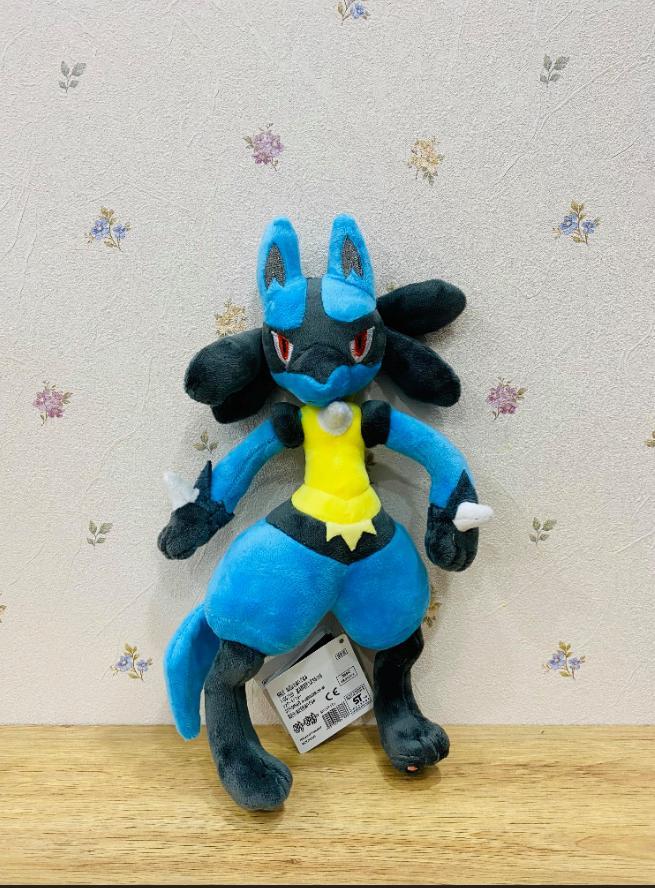 Gấu bông Pokemon huyền thoại Lucario - Tặng kèm móc khóa Pokemon cao cấp