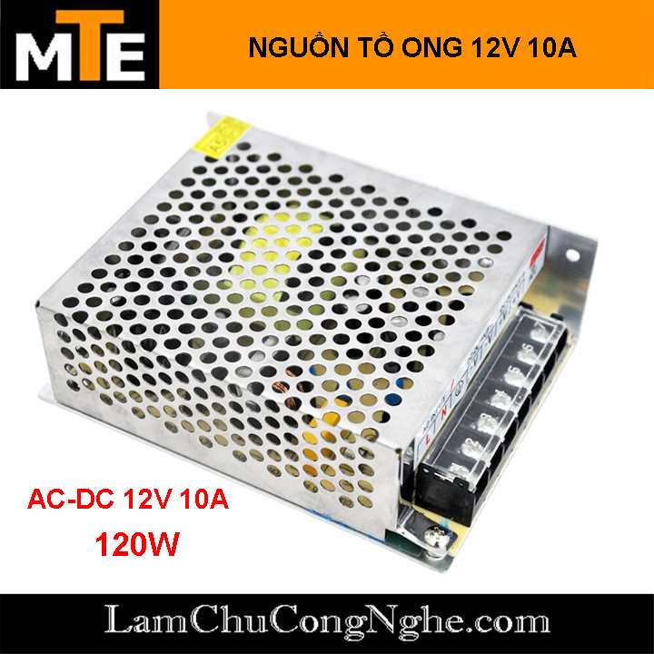 Nguồn tổ ong, nguồn led 12v 10a s-120-12