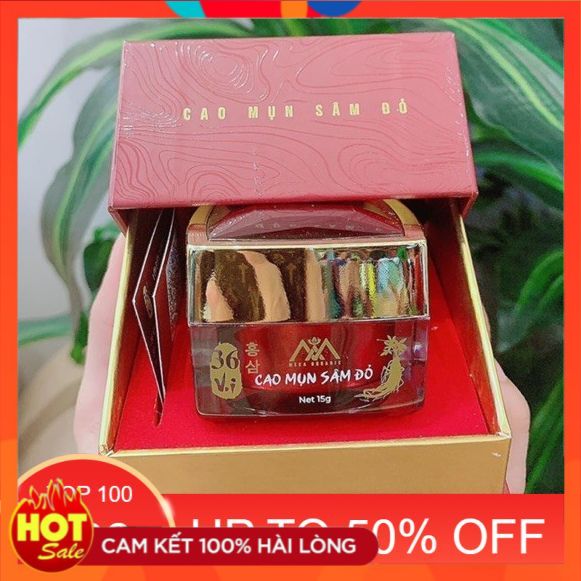 Chính hãng - giá sĩ - cao tri mụn sâm đỏ 36 vị hộp lớn 15gr