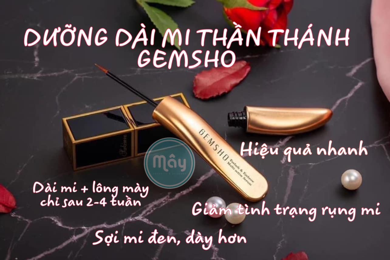 SERUM DƯỠNG MI DÀI MI, ĐẬM MÀY, CHỐNG RỤNG GEM SHO
