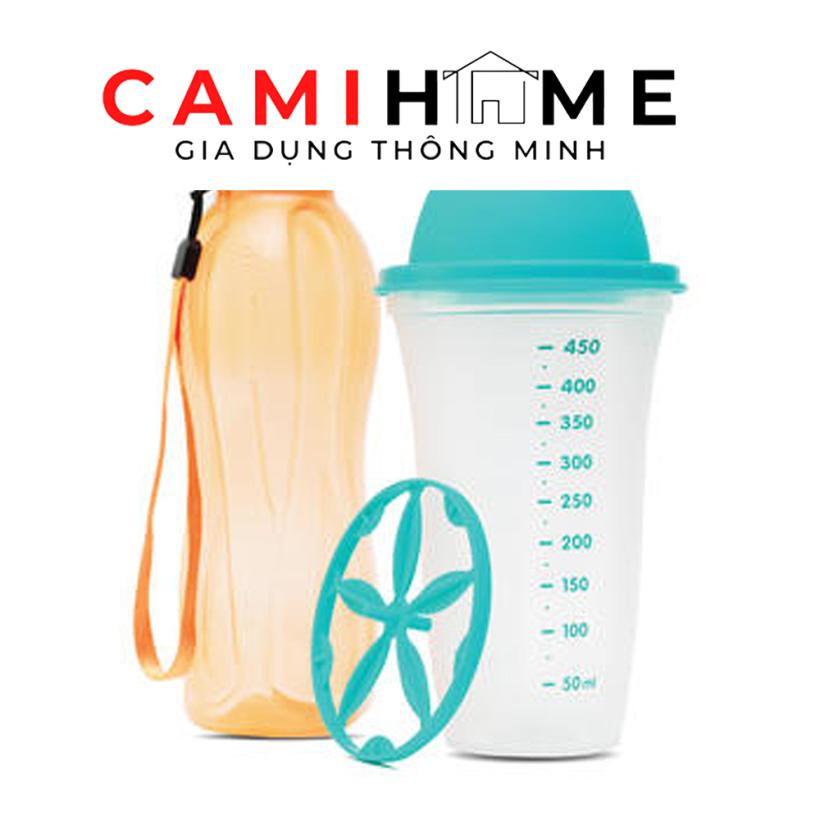 Bộ bình lắc không rỉ nước Tupperware Shake N Go có vạch đo thể tích nhựa nguyên sinh chưa qua tái chế an toàn sức khỏe Chính hãng TUPPERWARE bảo hành trọn đời