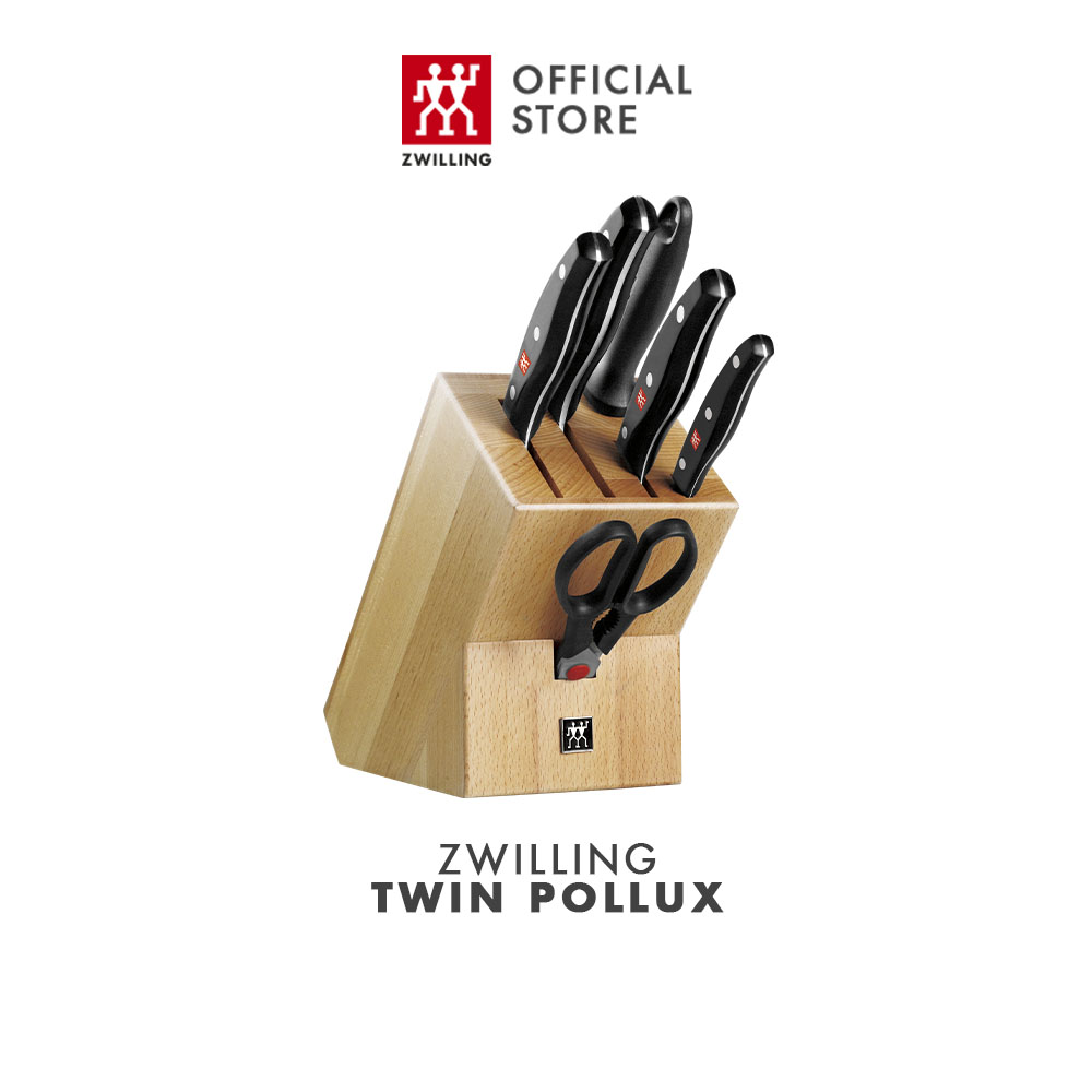 Bộ dao kéo hộp gỗ ZWILLING TWIN Pollux bằng thép không gỉ 7 món