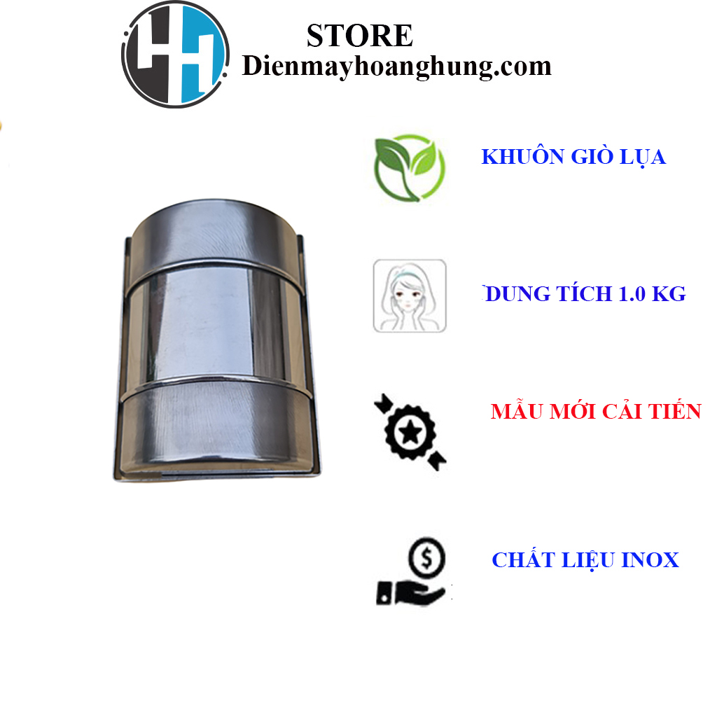 Khuôn 1.0 kg làm giò chả lụa chất liệu INOX đảm bảo an toàn vệ sinh thực phẩm