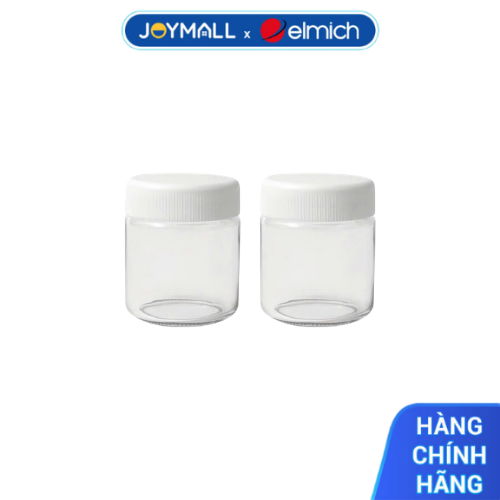 Bộ 2 Hũ Thủy Tinh Làm Sữa Chua Elmich GC200XJ , Hàng Chính Hãng,Dùng Cho Máy YME0297 YME0298-JoyMall