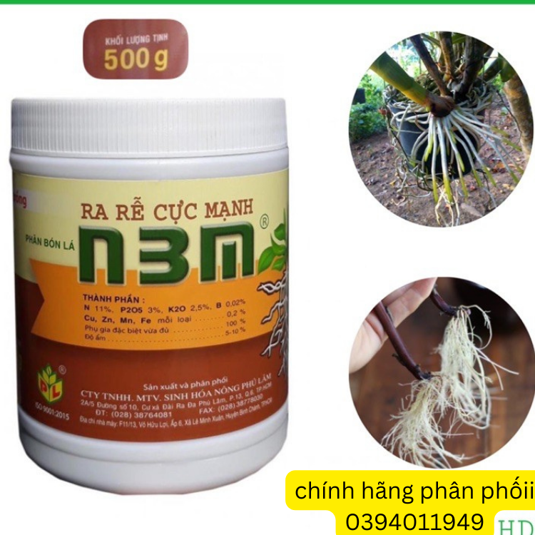 [Chính hãng] Thuốc Kích Thích Ra Rễ Cực Mạnh N3M 500g chuyên hoa lan cây cảnh